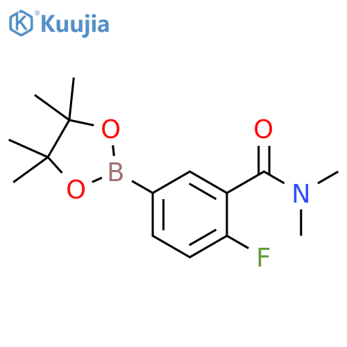 Benzamide, 2-fluoro-N,N-dimethyl-5-(4,4,5,5-tetramethyl-1,3,2-dioxaborolan-2-yl)- structure