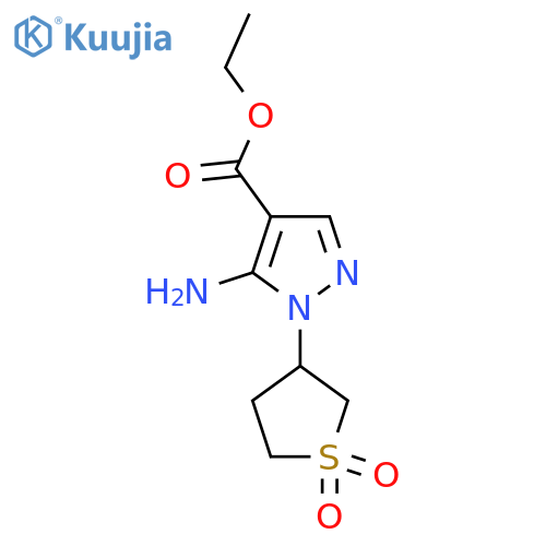 ethyl 5-amino-1-(1,1-dioxo-1λ?-thiolan-3-yl)-1H-pyrazole-4-carboxylate structure