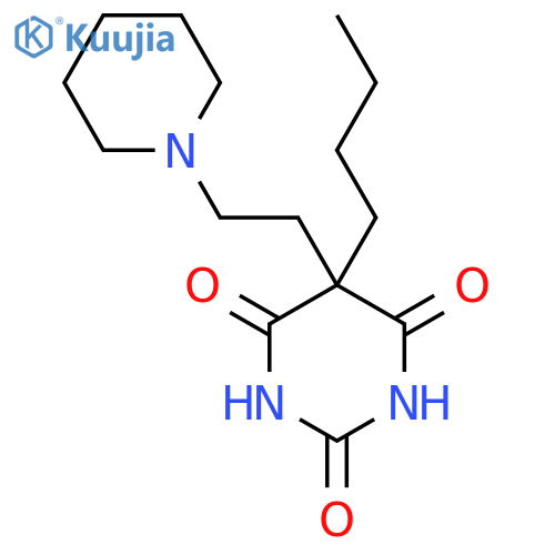 2,4,6(1H,3H,5H)-Pyrimidinetrione,5-butyl-5-[2-(1-piperidinyl)ethyl]- structure