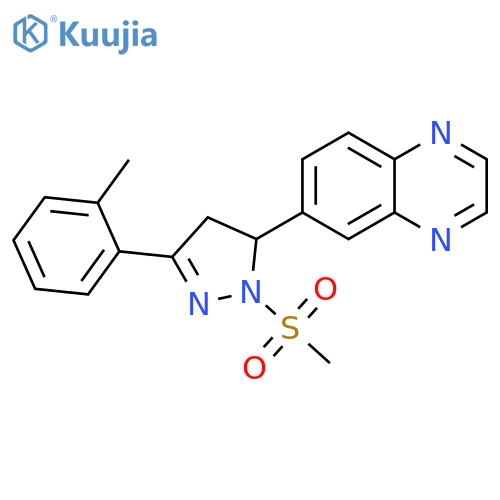 6-[1-methanesulfonyl-3-(2-methylphenyl)-4,5-dihydro-1H-pyrazol-5-yl]quinoxaline structure