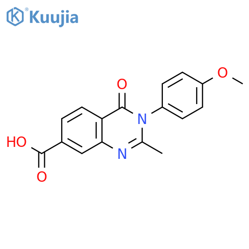 3-(4-methoxyphenyl)-2-methyl-4-oxo-3,4-dihydroquinazoline-7-carboxylic acid structure