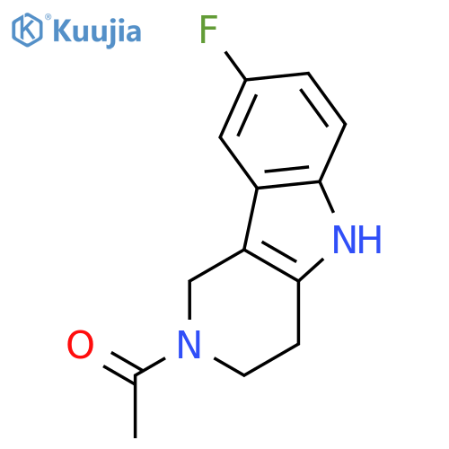 1-(8-fluoro-1,3,4,5-tetrahydropyrido[4,3-b]indol-2-yl)ethanone structure