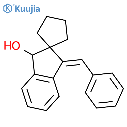 Spiro[cyclopentane-1,2'-[2H]inden]-1'-ol, 1',3'-dihydro-3'-(phenylmethylene)- structure