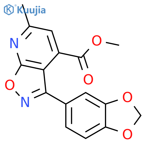 methyl 3-(1,3-dioxaindan-5-yl)-6-methyl-1,2oxazolo5,4-bpyridine-4-carboxylate structure