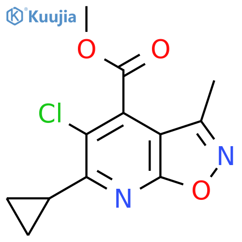 methyl 5-chloro-6-cyclopropyl-3-methyl-1,2oxazolo5,4-bpyridine-4-carboxylate structure