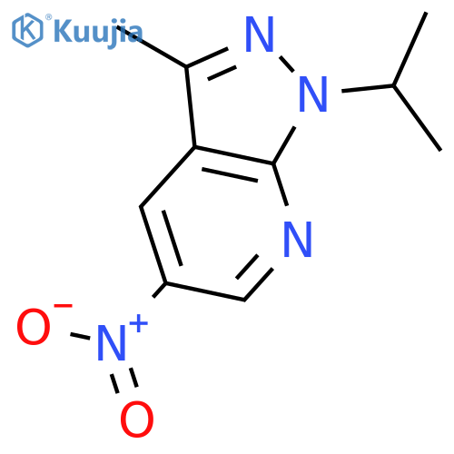 1-Isopropyl-3-methyl-5-nitro-1H-pyrazolo[3,4-b]pyridine structure