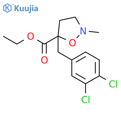 5-Isoxazolidinecarboxylic acid, 5-[(3,4-dichlorophenyl)methyl]-2-methyl-, ethyl ester structure