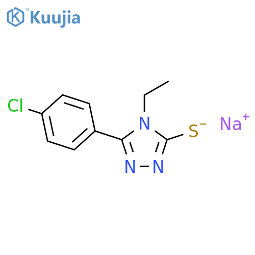 sodium 5-(4-chlorophenyl)-4-ethyl-4H-1,2,4-triazol-3-ylsulfanide structure