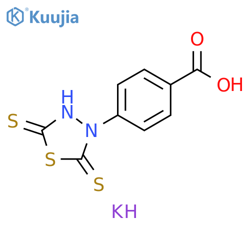 potassium 4-(5-sulfanyl-2-sulfanylidene-2,3-dihydro-1,3,4-thiadiazol-3-yl)benzoate structure