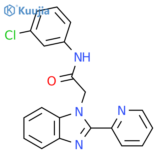 N-(3-chlorophenyl)-2-[2-(pyridin-2-yl)-1H-1,3-benzodiazol-1-yl]acetamide structure