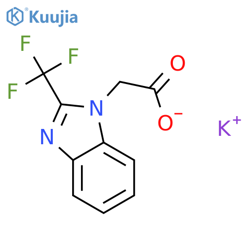 Potassium 2-2-(Trifluoromethyl)-1H-1,3-benzodiazol-1-ylacetate structure