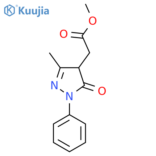 Methyl (3-Methyl-5-oxo-1-phenyl-4,5-dihydro-1H-pyrazol-4-yl)acetate structure