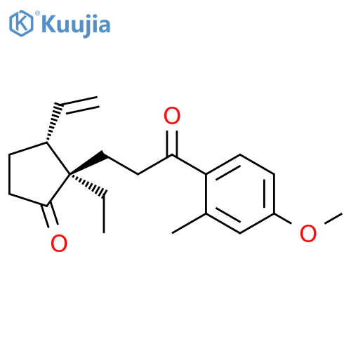 Cyclopentanone, 3-ethenyl-2-ethyl-2-[3-(4-methoxy-2-methylphenyl)-3-oxopropyl]-, (2R,3R)-rel- structure