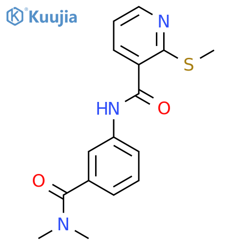 N-[3-(dimethylcarbamoyl)phenyl]-2-(methylsulfanyl)pyridine-3-carboxamide structure