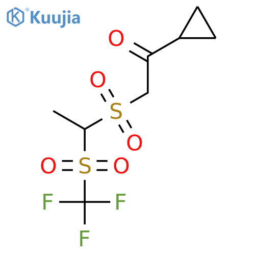 Ethanone, 1-cyclopropyl-2-[[1-[(trifluoromethyl)sulfonyl]ethyl]sulfonyl]- structure
