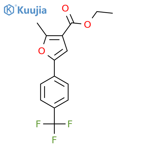 2-Methyl-5-(4-trifluoromethyl-phenyl)-furan-3-carboxylic acid ethyl ester structure