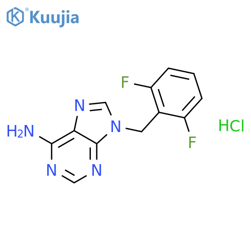9H-Purin-6-amine, 9-[(2,6-difluorophenyl)methyl]-, hydrochloride structure