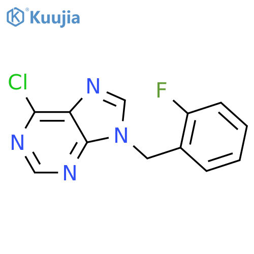 9H-Purine, 6-chloro-9-[(2-fluorophenyl)methyl]- structure