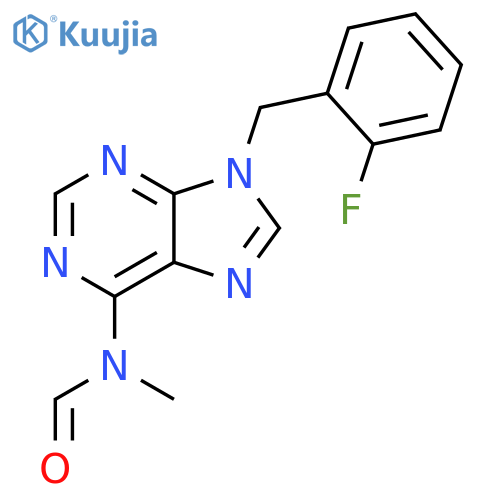 Formamide, N-[9-[(2-fluorophenyl)methyl]-9H-purin-6-yl]-N-methyl- structure