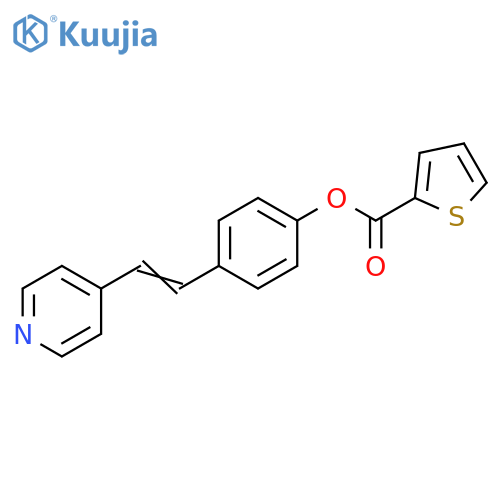 4-[(E)-2-(pyridin-4-yl)ethenyl]phenyl thiophene-2-carboxylate structure