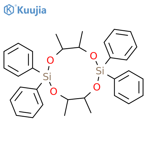 1,3,6,8-Tetraoxa-2,7-disilacyclodecane, 4,5,9,10-tetramethyl-2,2,7,7-tetraphenyl- structure