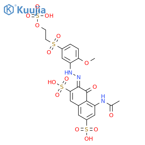 2,7-Naphthalenedisulfonicacid,5-(acetylamino)-4-hydroxy-3-[2-[2-methoxy-5-[[2-(sulfooxy)ethyl]sulfonyl]phenyl]diazenyl]- structure