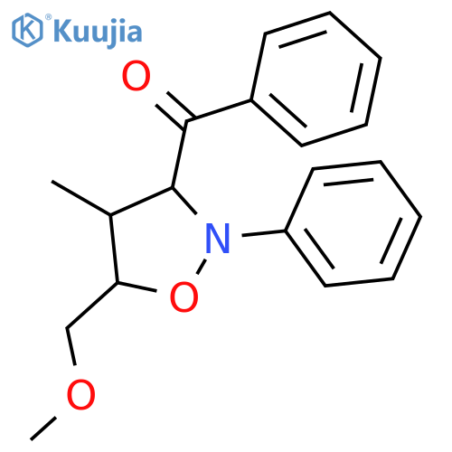 Methanone, [5-(methoxymethyl)-4-methyl-2-phenyl-3-isoxazolidinyl]phenyl- structure