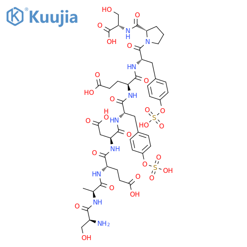 L-Serine,N-[1-[N-[N-[N-[N-[N-(N-L-seryl-L-alanyl)-L-a-glutamyl]-L-a-aspartyl]-O-sulfo-L-tyrosyl]-L-a-glutamyl]-O-sulfo-L-tyrosyl]-L-prolyl]-(9CI) structure