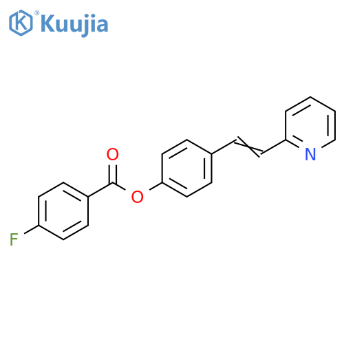 4-[(E)-2-(pyridin-2-yl)ethenyl]phenyl 4-fluorobenzoate structure