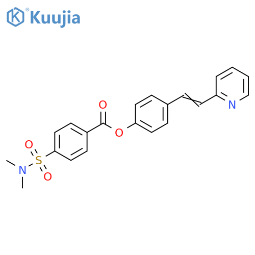 4-[(E)-2-(pyridin-2-yl)ethenyl]phenyl 4-(dimethylsulfamoyl)benzoate structure