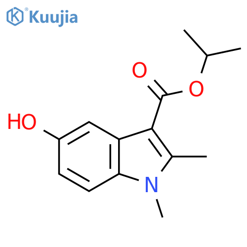 propan-2-yl 5-hydroxy-1,2-dimethyl-1H-indole-3-carboxylate structure