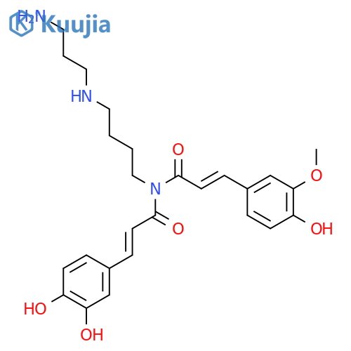 (E)-caffeoyl-(E)-feruloylspermidine structure