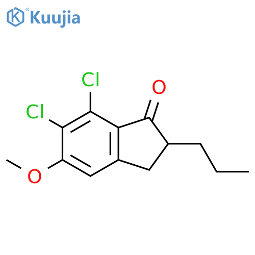 1H-Inden-1-one, 6,7-dichloro-2,3-dihydro-5-methoxy-2-propyl- structure