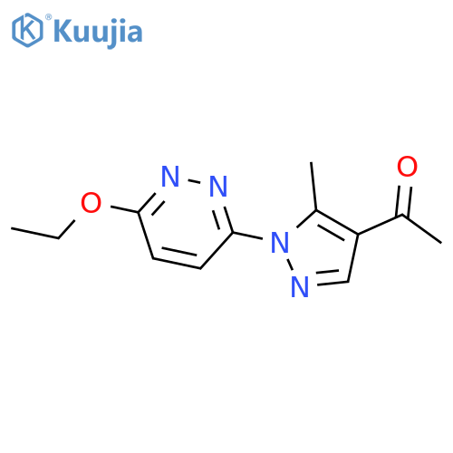 1-[1-(6-ethoxy-3-pyridazinyl)-5-methyl-1H-pyrazol-4-yl]-Ethanone structure