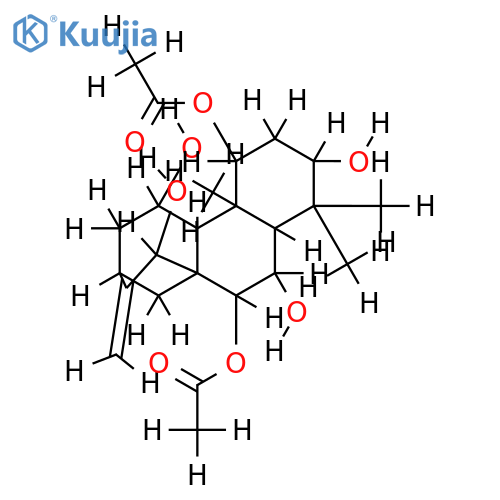 3beta,6alpha,11beta,15beta-tetrahydroxy-1alpha,7beta-diacetoxy-ent-kaur-16-ene structure