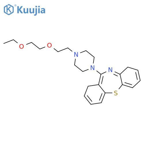 2-[2-(4-dibenzo[b,f][1,4]thiazepin-11-yl-1-piperazinyl)ethoxy]-1-ethyl ethanol structure