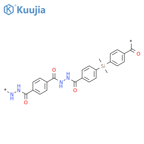 Poly[hydrazocarbonyl-1,4-phenylenecarbonylhydrazocarbonyl-1,4-phenylene(dimethylsilylene)-1,4-phenylenecarbonyl] structure