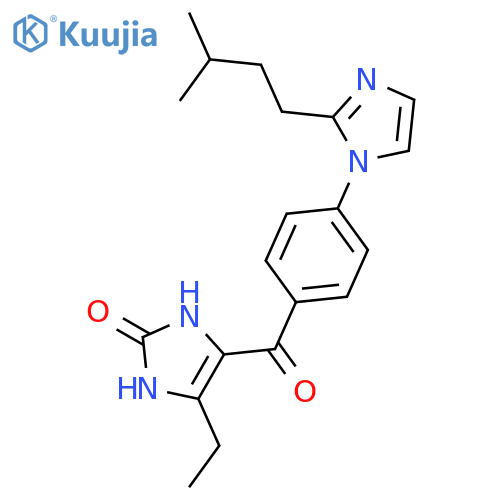 2H-Imidazol-2-one, 4-ethyl-1,3-dihydro-5-[4-[2-(3-methylbutyl)-1H-imidazol-1-yl]benzoyl]- structure