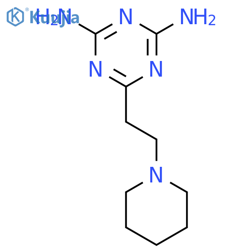 1,3,5-Triazine-2,4-diamine, 6-[2-(1-piperidinyl)ethyl]- structure