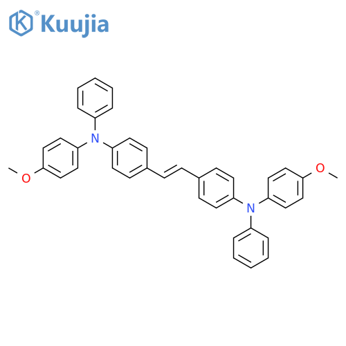 N-(4-methoxyphenyl)-4-[2-[4-(n-(4-methoxyphenyl)anilino)phenyl]ethenyl]-n-phenylaniline structure