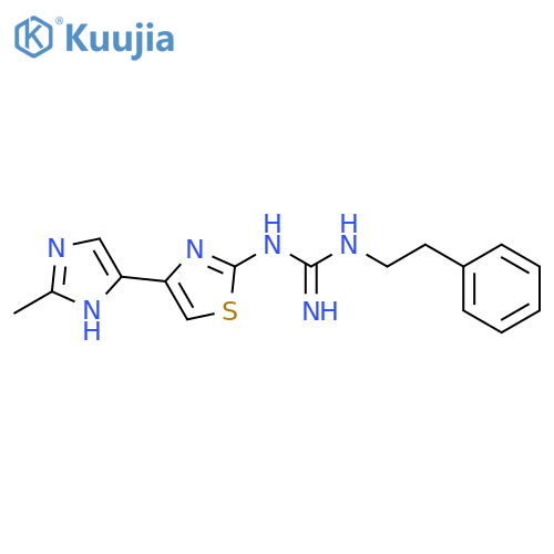 Guanidine, N-[4-(2-methyl-1H-imidazol-4-yl)-2-thiazolyl]-N'-(2-phenylethyl)- structure