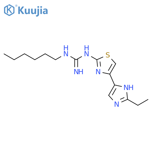 Guanidine, N-[4-(2-ethyl-1H-imidazol-4-yl)-2-thiazolyl]-N'-hexyl- structure