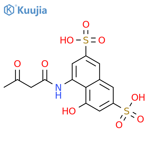 2,7-NAPHTHALENEDISULFONIC ACID, 4-[(1,3-DIOXOBUTYL)AMINO]-5-HYDROXY- structure