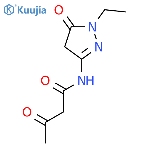 Butanamide, N-(1-ethyl-4,5-dihydro-5-oxo-1H-pyrazol-3-yl)-3-oxo- structure