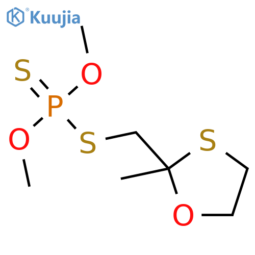 Phosphorodithioic acid,O,O-dimethyl S-[(2-methyl-1,3-oxathiolan-2-yl)methyl] ester (7CI,8CI,9CI) structure