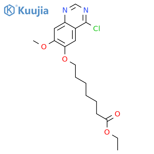 Ethyl 7-((4-chloro-7-methoxyquinazolin-6-yl)oxy)heptanoate structure