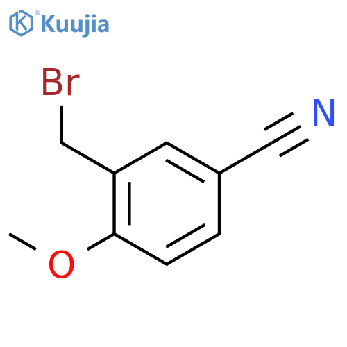 3-(bromomethyl)-4-methoxybenzonitrile structure