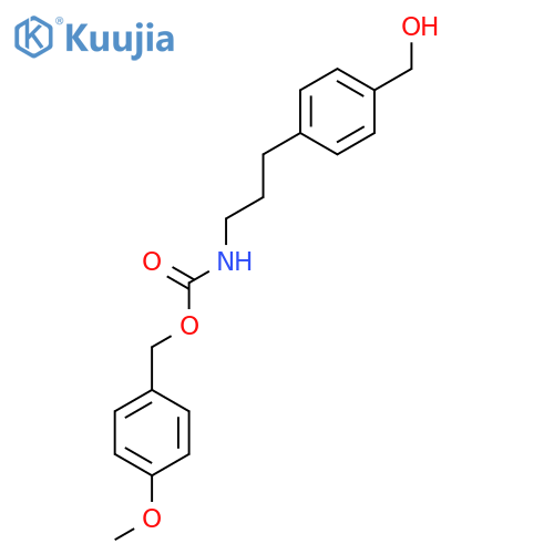 Carbamic acid, [3-[4-(hydroxymethyl)phenyl]propyl]-, (4-methoxyphenyl)methyl ester structure