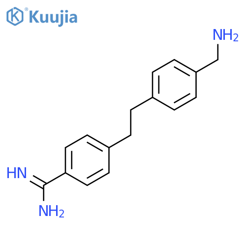 Benzenecarboximidamide, 4-[2-[4-(aminomethyl)phenyl]ethyl]- structure