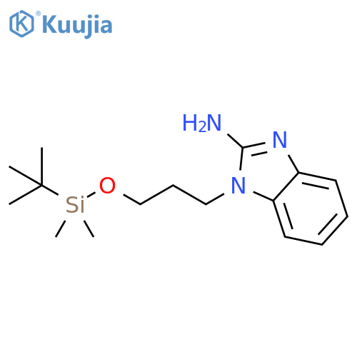 1-(3-(tert-butyldimethylsilyloxy)propyl)-1H-benzo[d]imidazol-2-amine structure